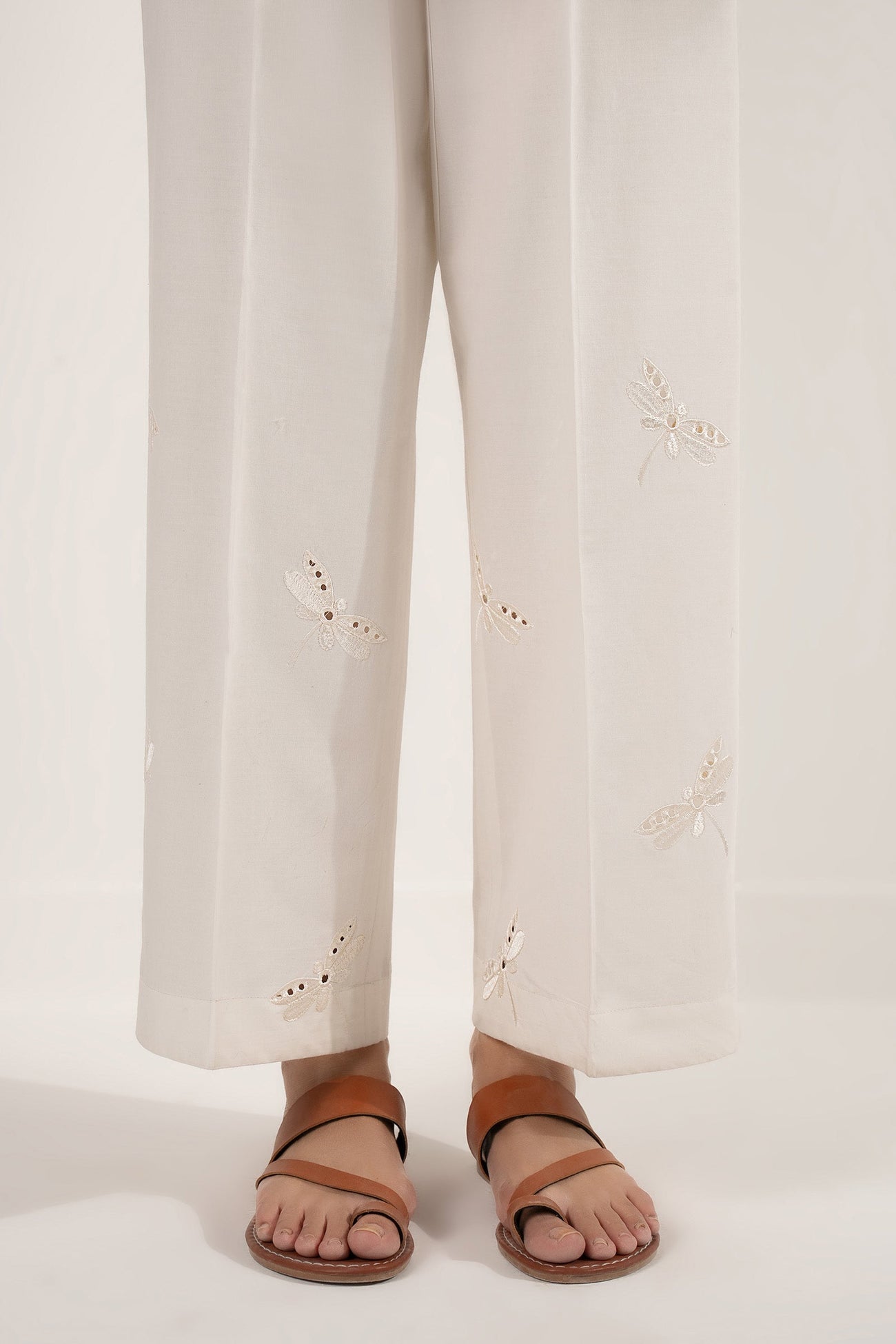 Embroidered Cambric Trouser
