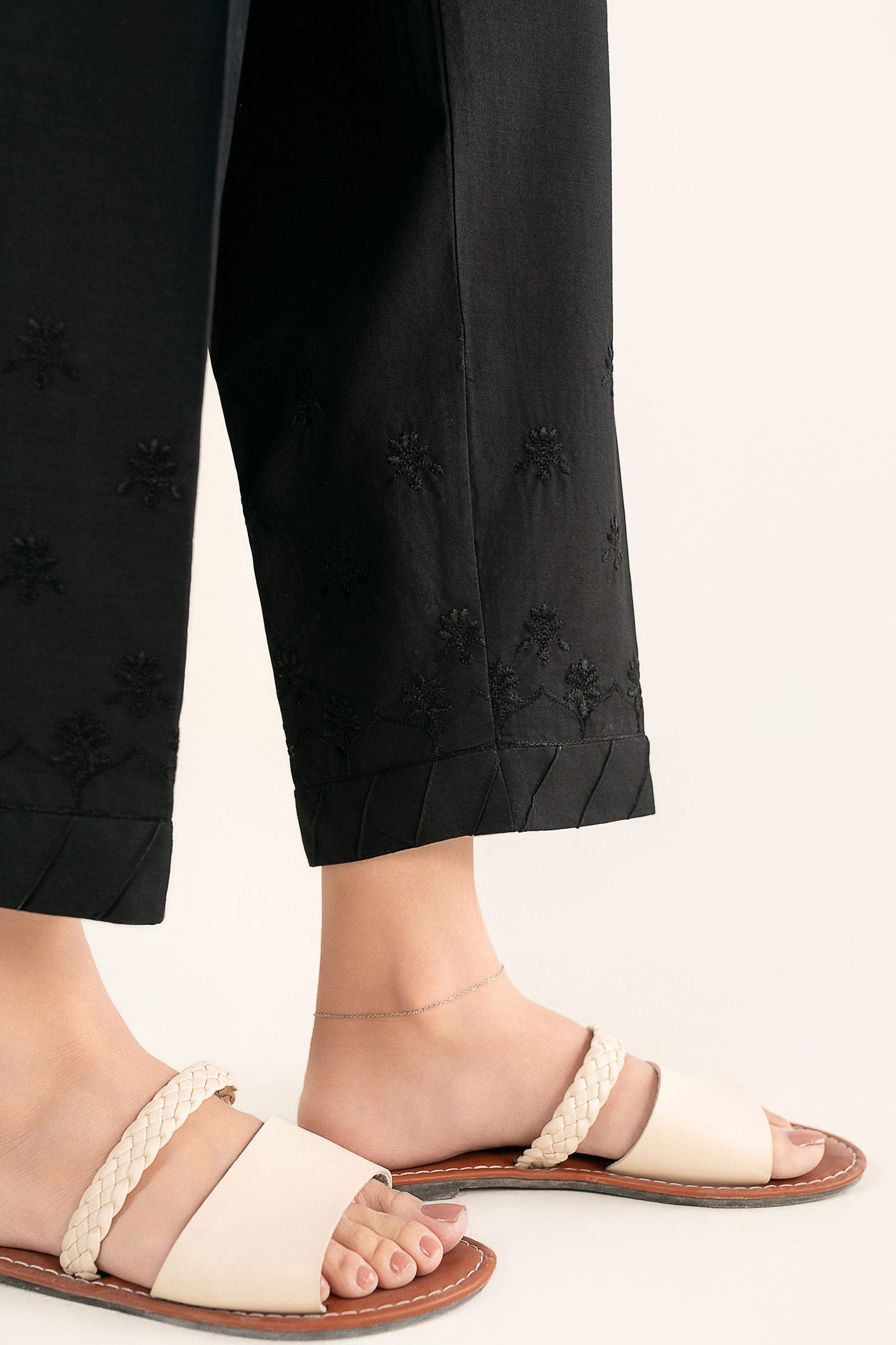 Embroidered Cambric Trouser