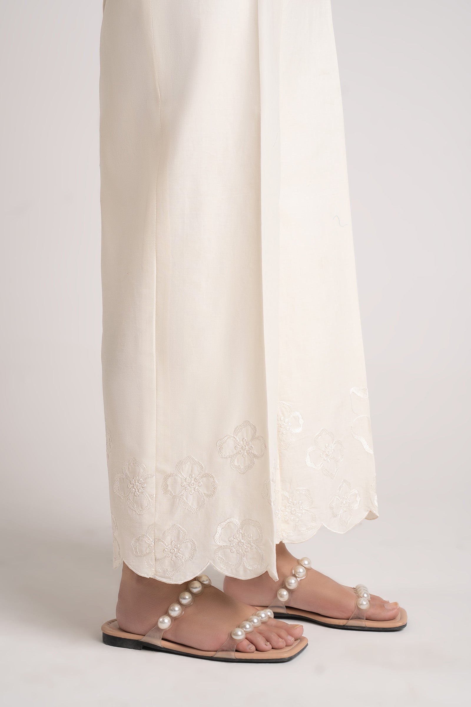 Embroidered Cambric Trouser