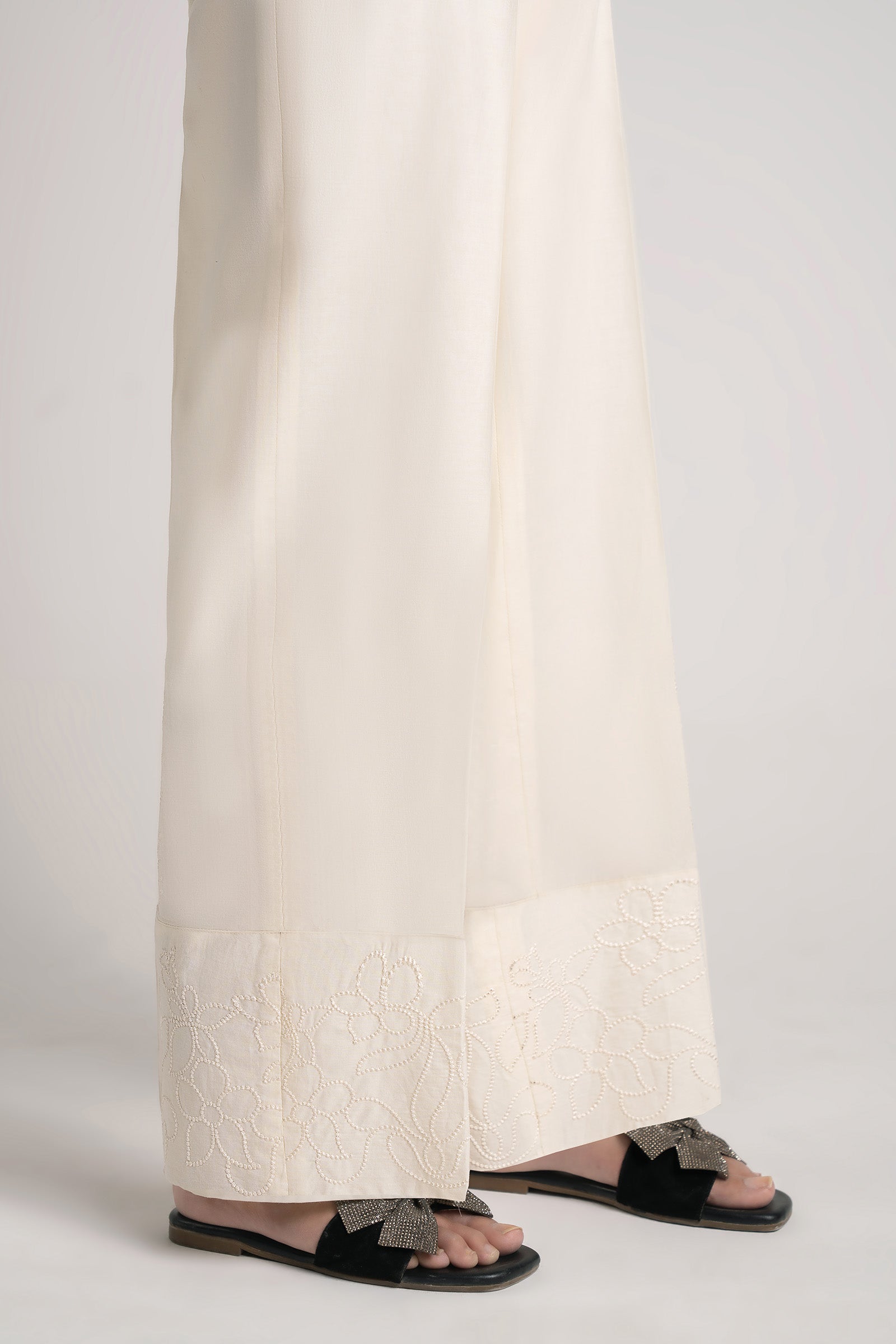 Embroidered Cambric Trouser