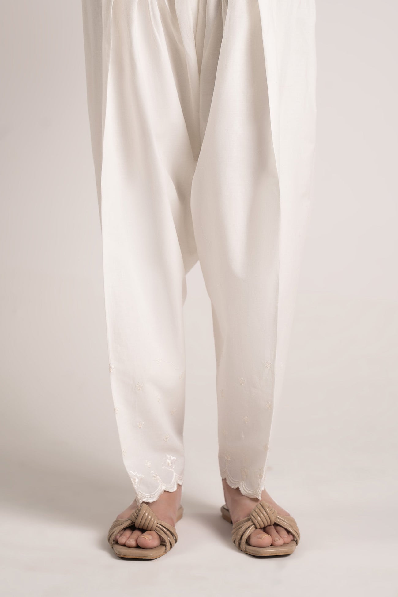 Embroidered Cambric Shalwar