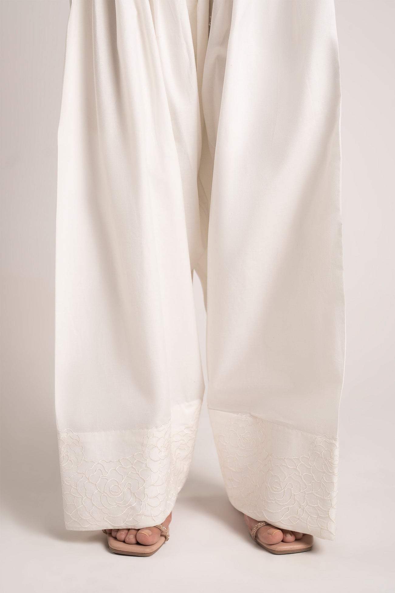 Embroidered Cambric Shalwar