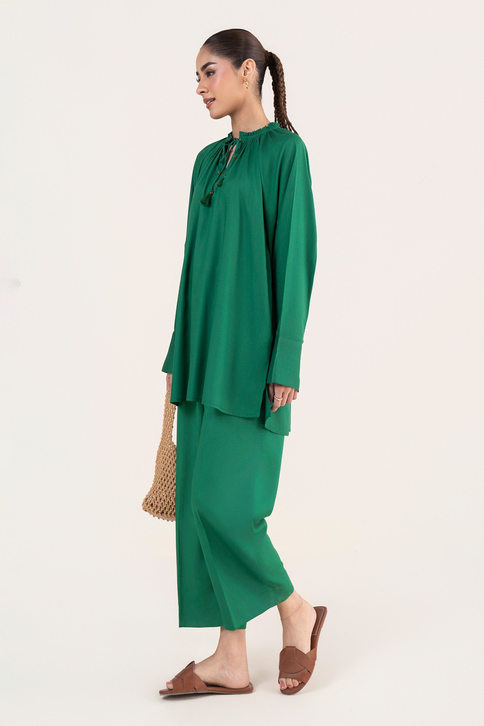 2 Pc Dyed Arabic Lawn Suit