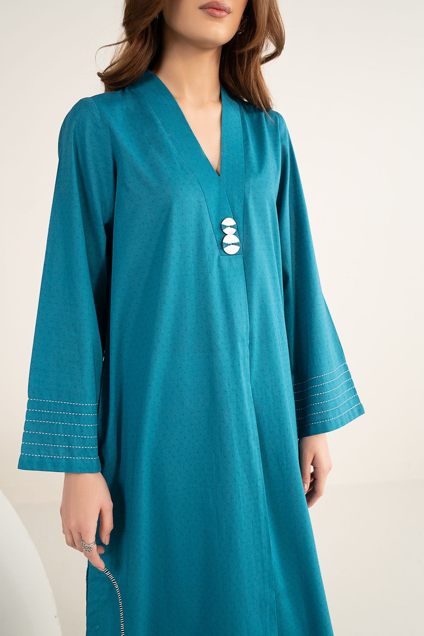 Dyed Dobby Cotton Shirt