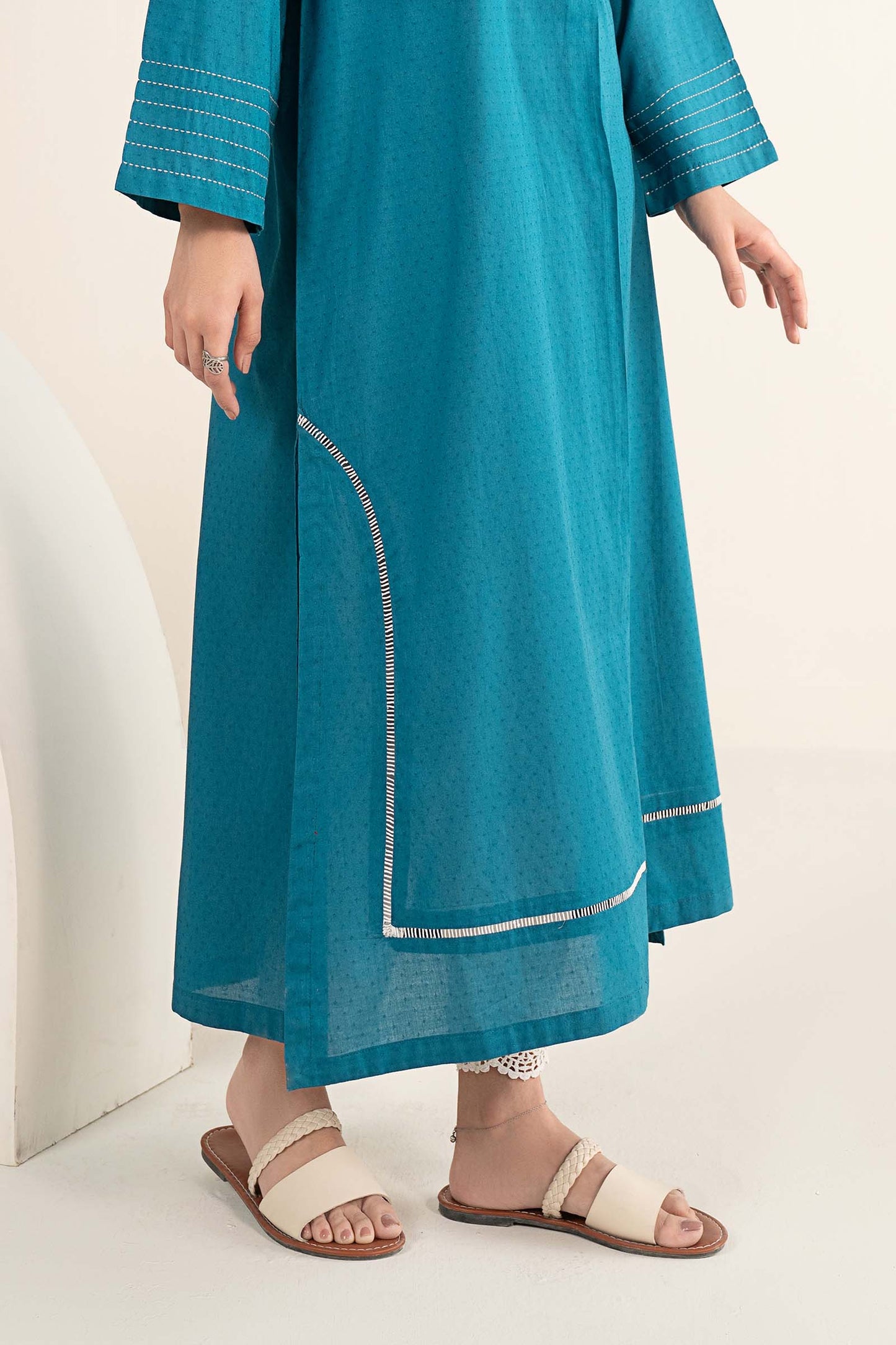 Dyed Dobby Cotton Shirt
