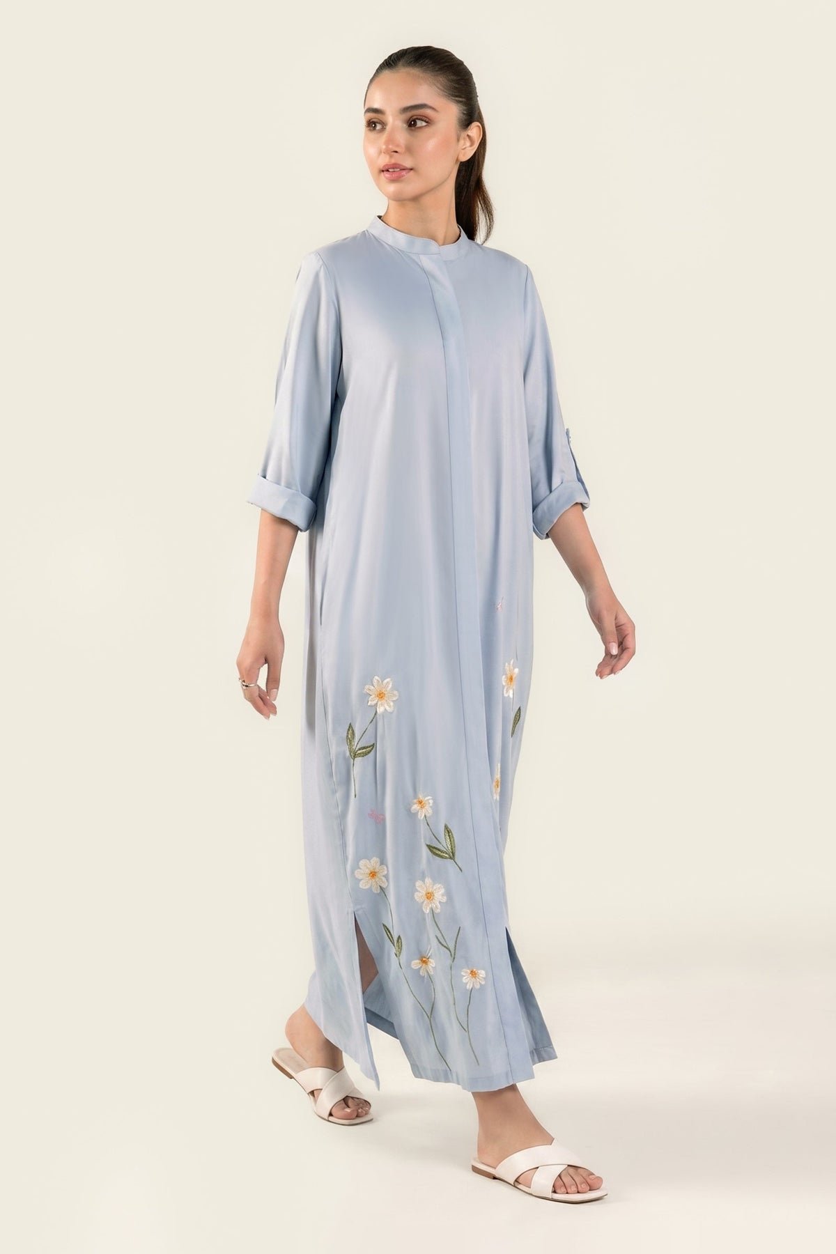 Embroidered Arabic Lawn Shirt