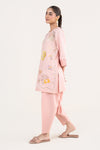 2 Pc Embroidered Cotton Chambray Suit