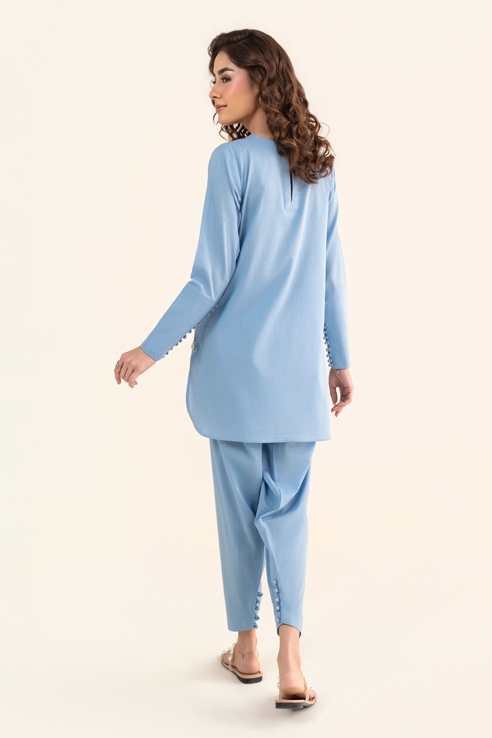 2 Pc Dyed Dobby Cotton Suit