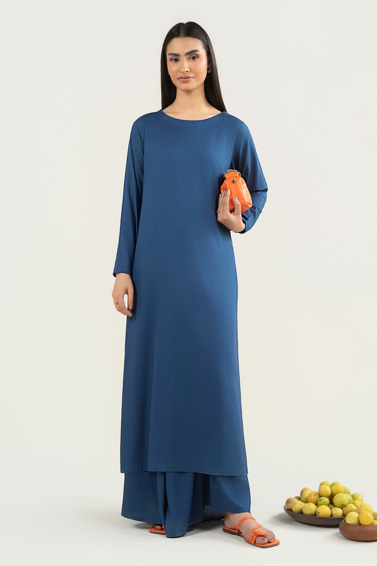 2 Pc Dyed Arabic Lawn Suit