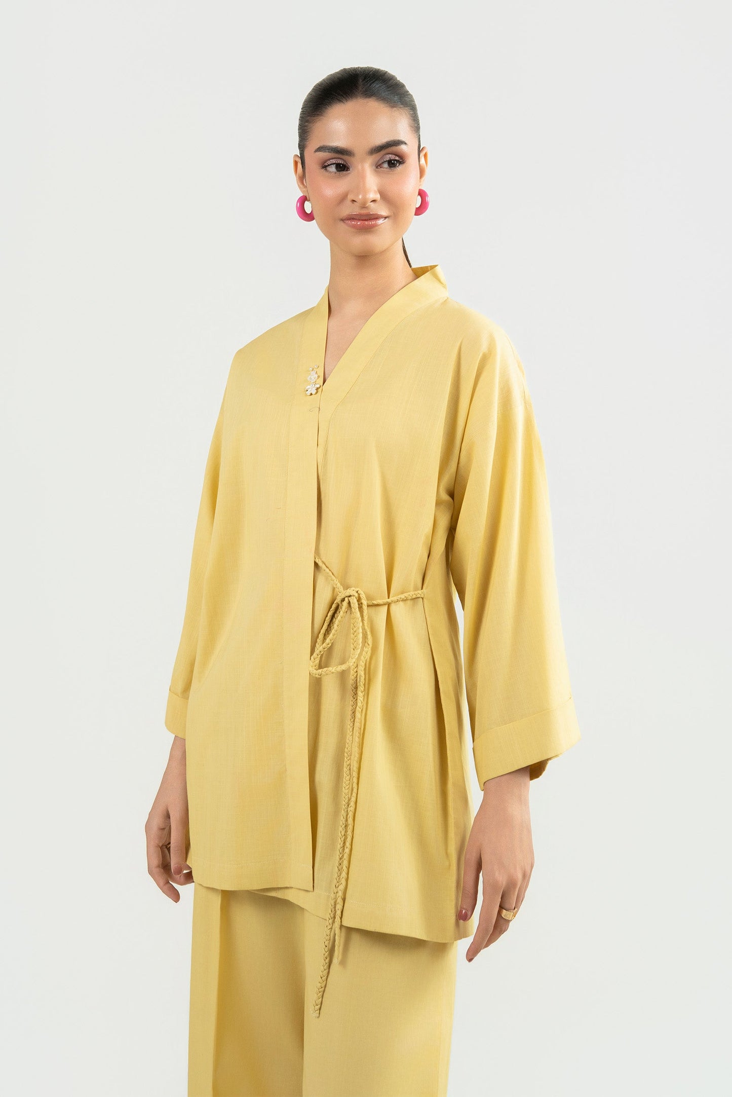 2 Pc Dyed Cotton Dobby Suit