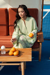 2 Pc Embroidered Crosshatch Suit