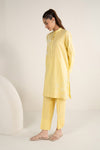 2 Pc Embroidered Cotton Stripe Suit