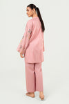 2 Pc Embroidered Cotton Stripe Suit
