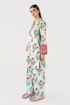 2 Pc Printed Slub Lawn Suit