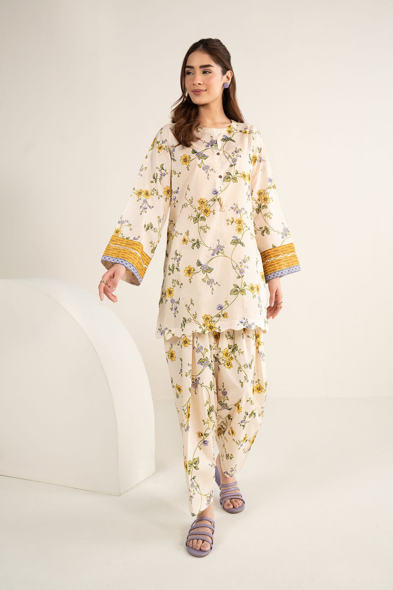 2 Pc Embroidered Lawn Suit