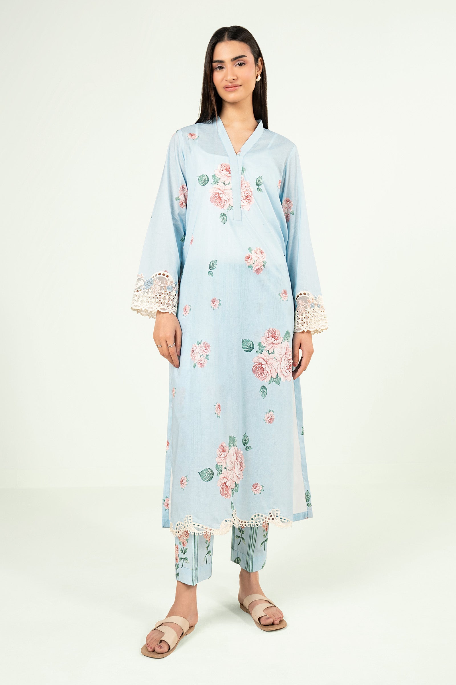 2 Pc Embroidered Lawn Suit