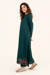2 Pc Embroidered Slub Lawn Suit