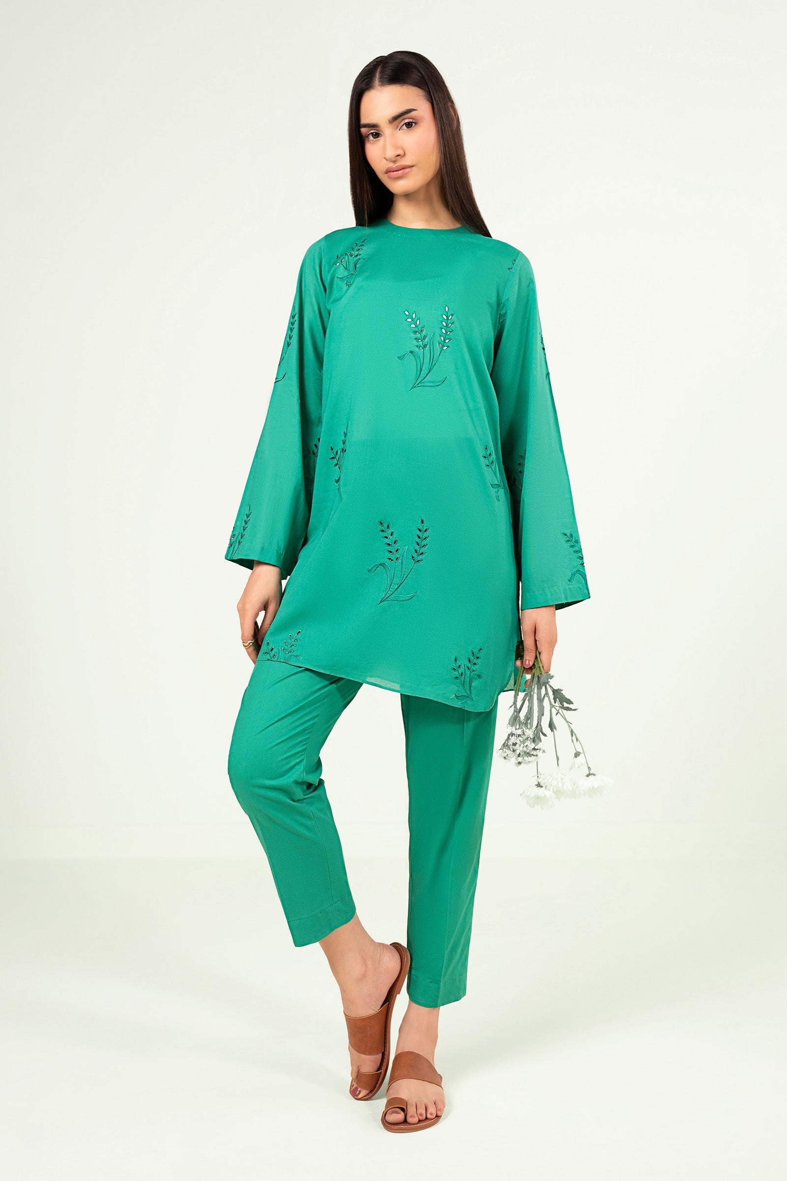 2 Pc Embroidered Lawn Suit
