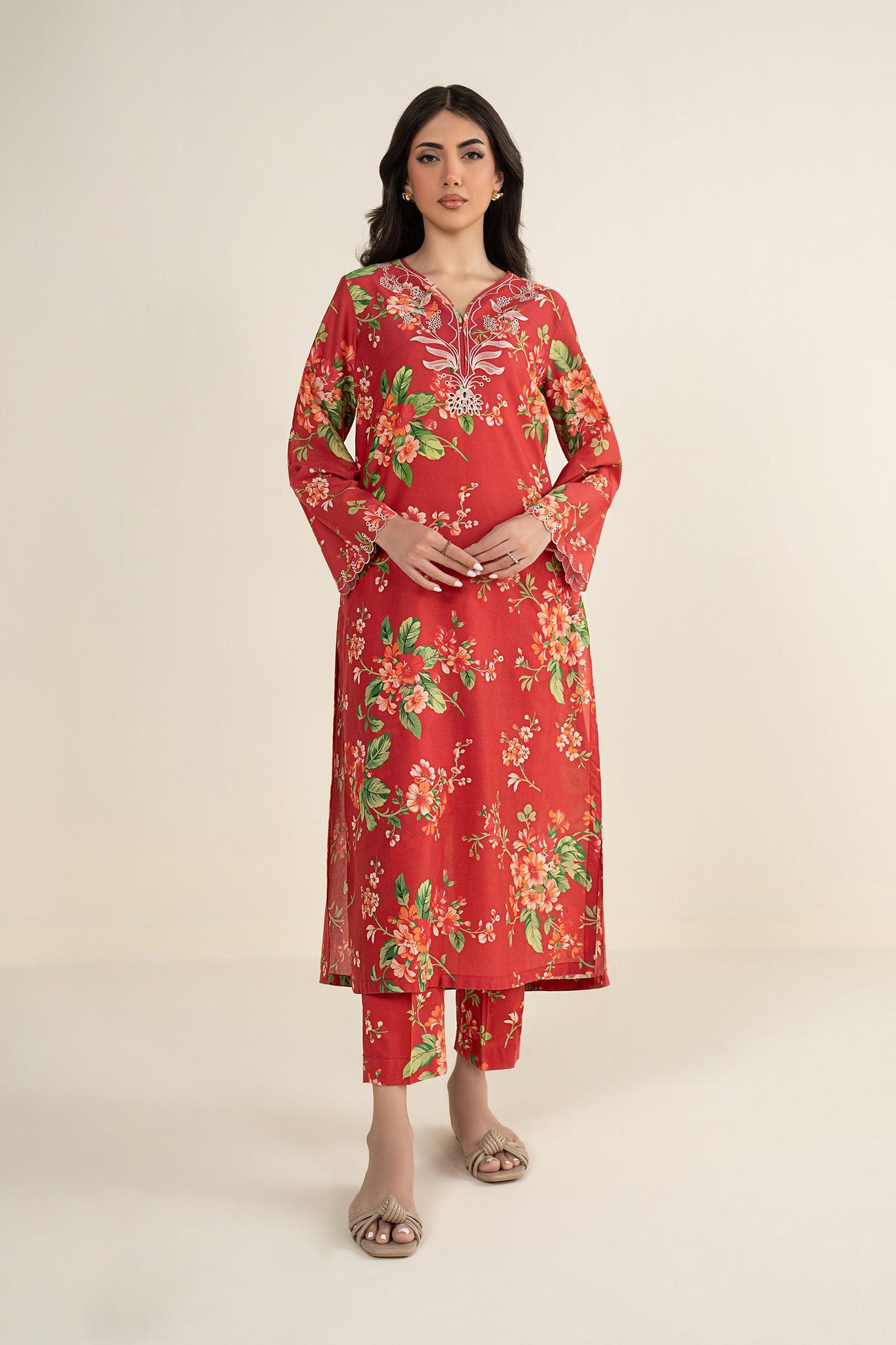 2 Pc Embroidered Lawn Suit