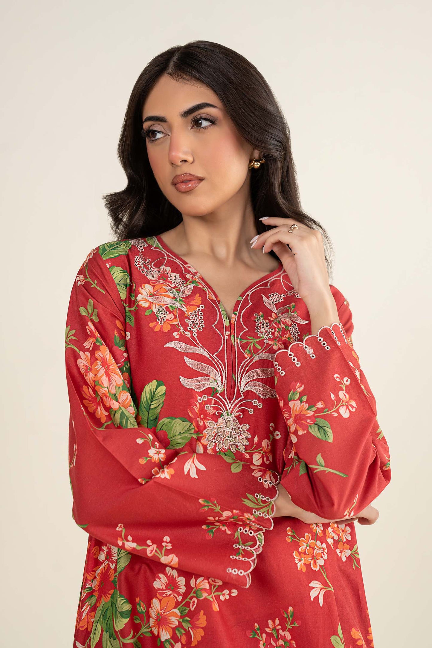 2 Pc Embroidered Lawn Suit