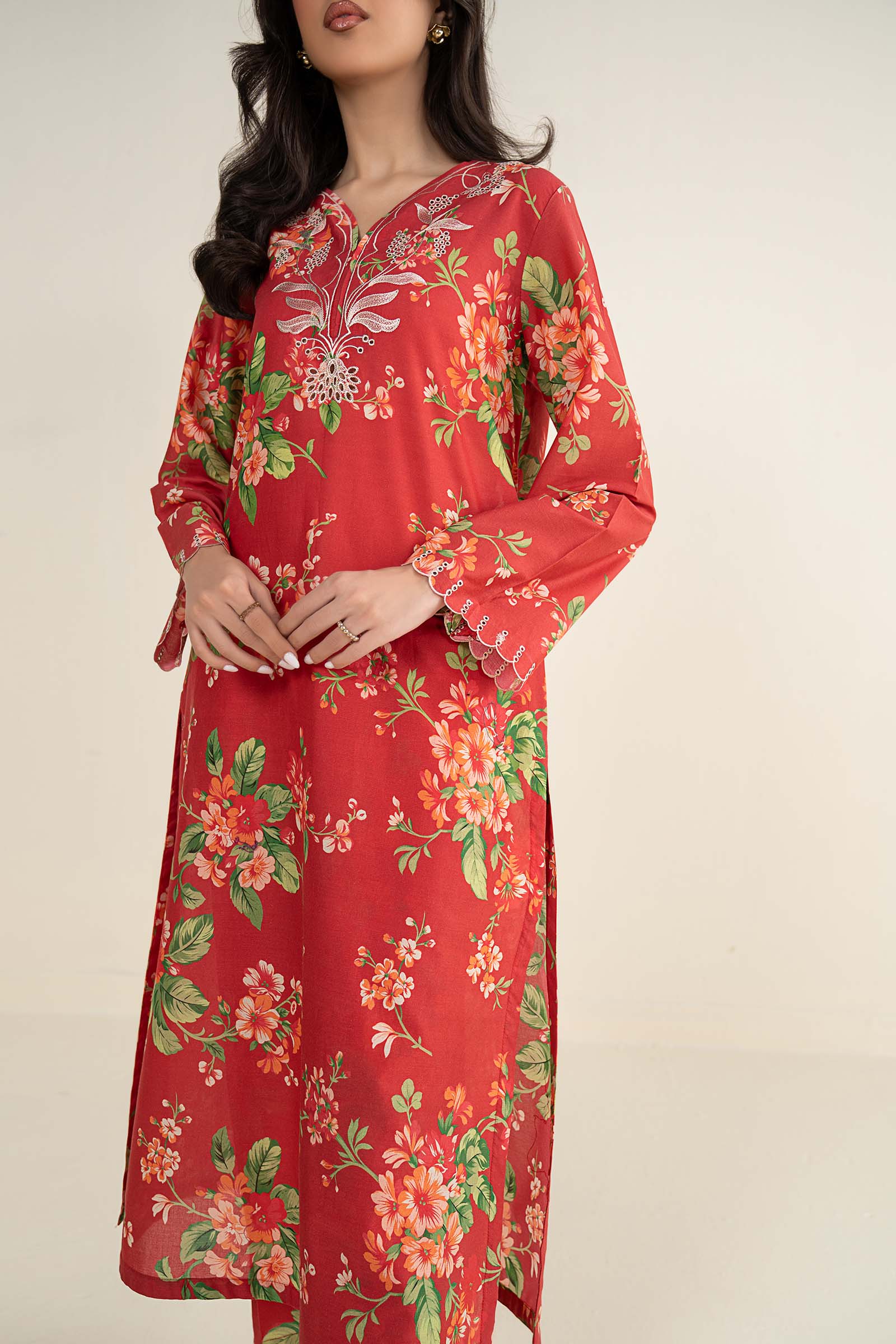 2 Pc Embroidered Lawn Suit