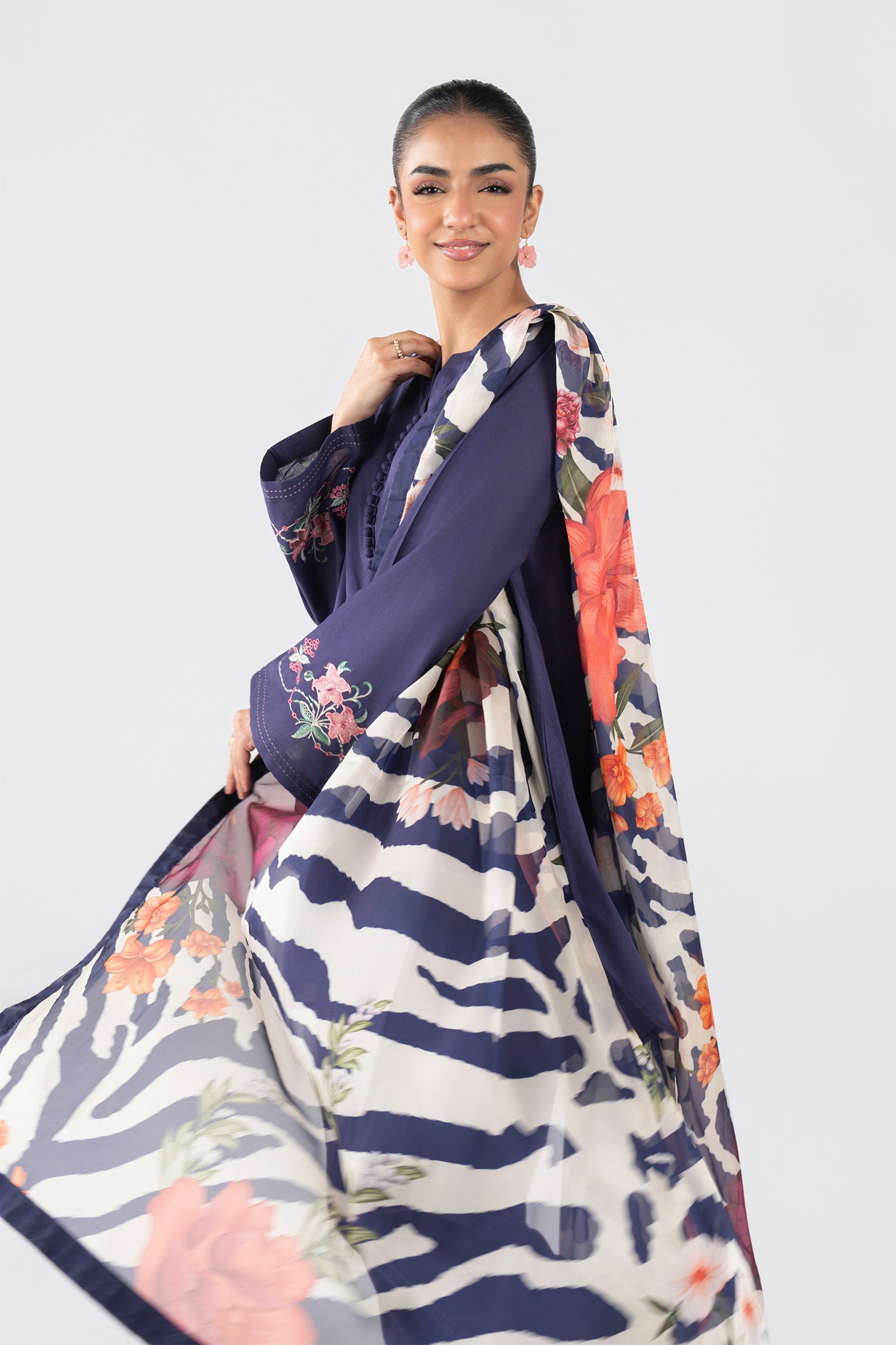 Printed Apple Silk Dupatta