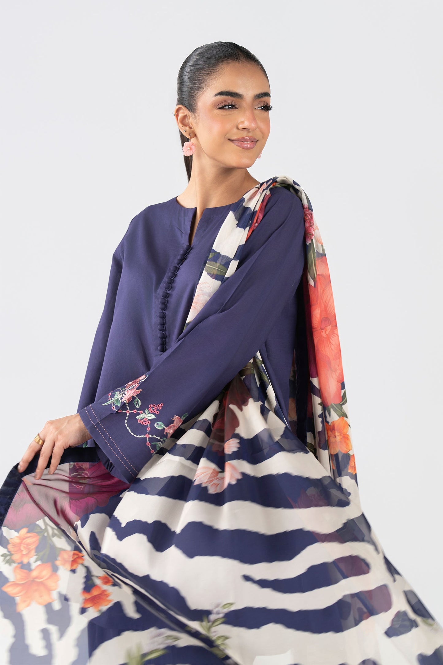 Printed Apple Silk Dupatta