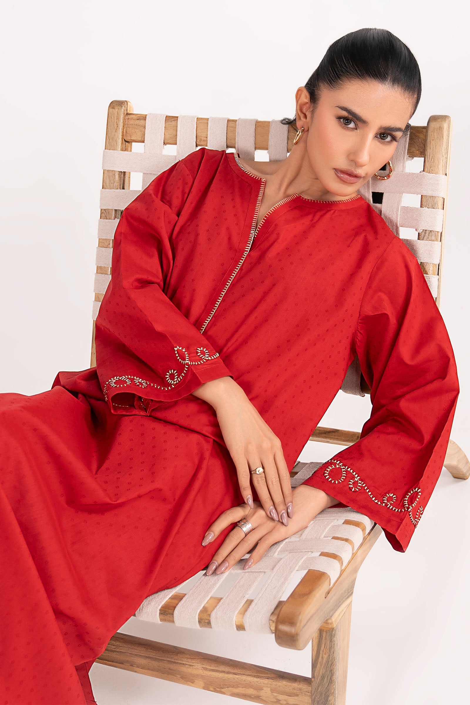 2 Pc Dyed Dobby Cotton Suit