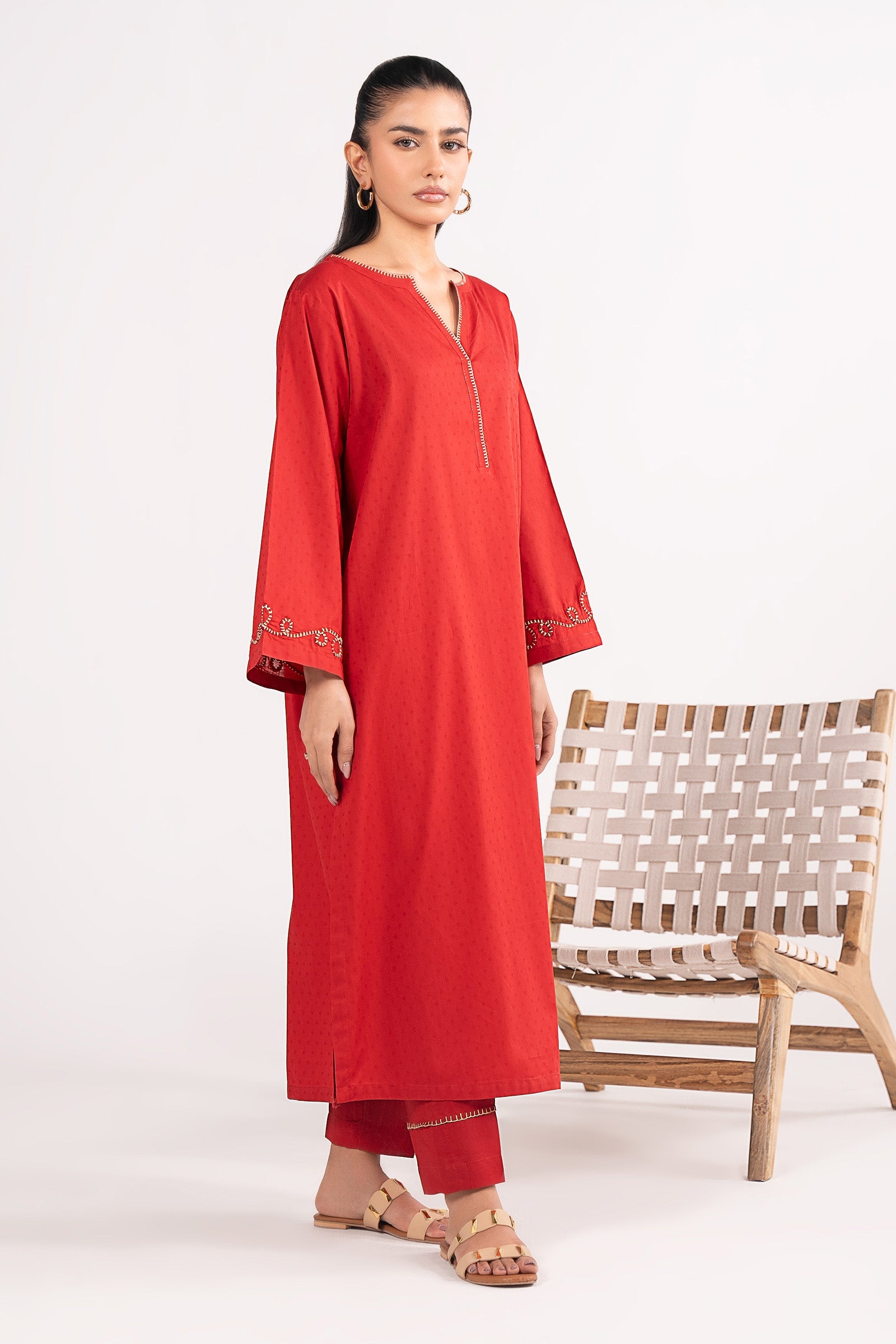 2 Pc Dyed Dobby Cotton Suit