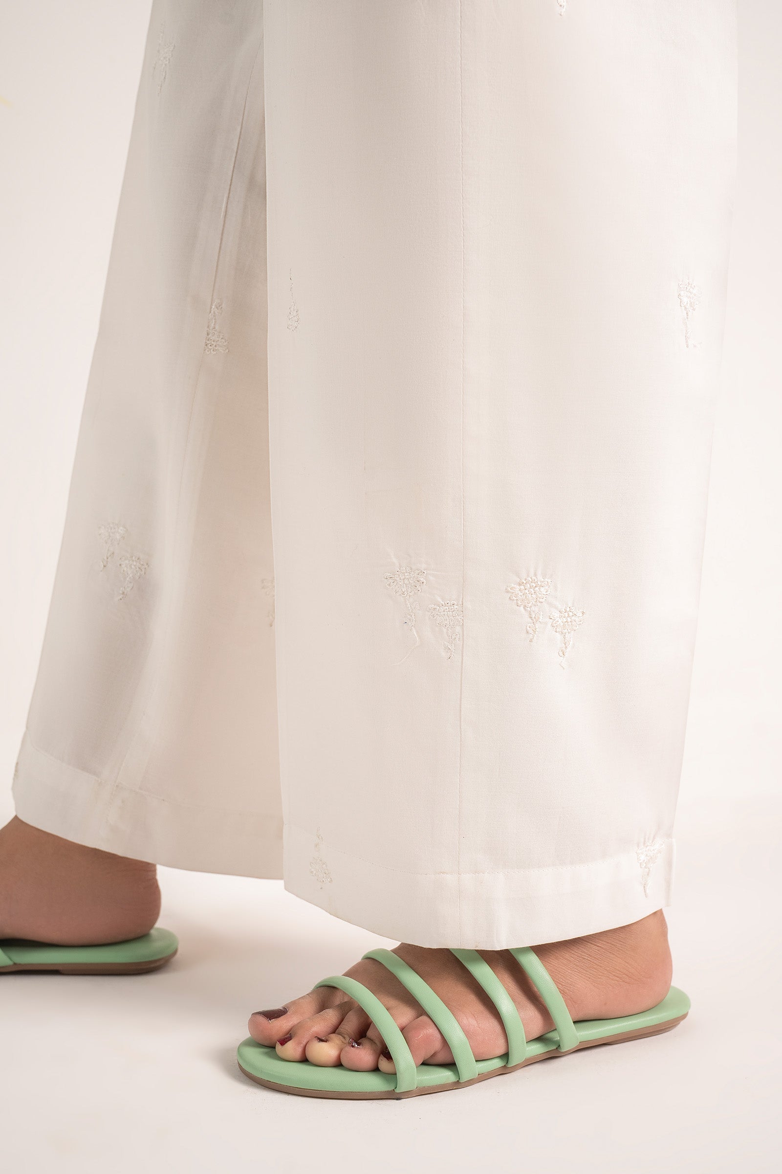 Embroidered Cambric Trouser