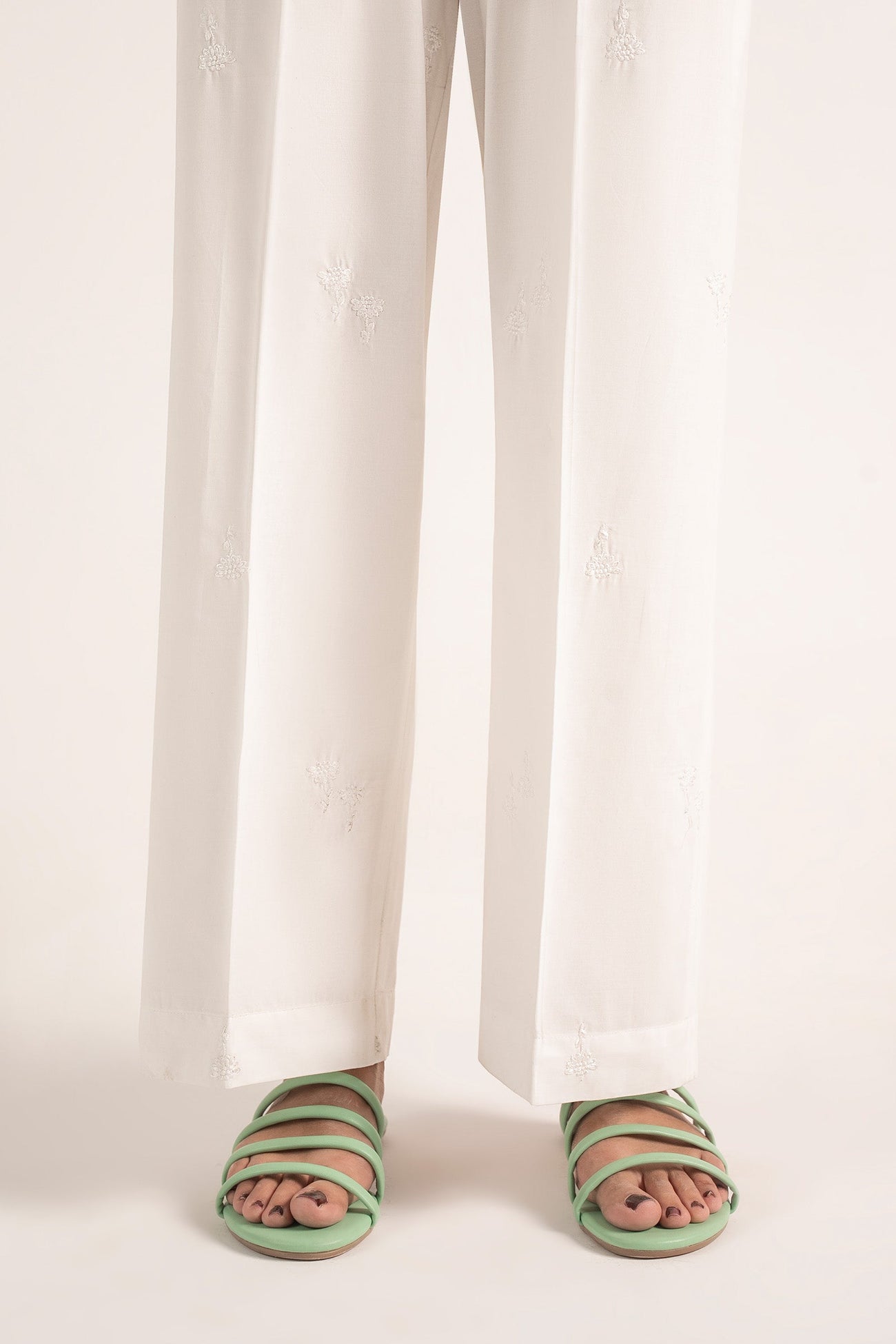 Embroidered Cambric Trouser