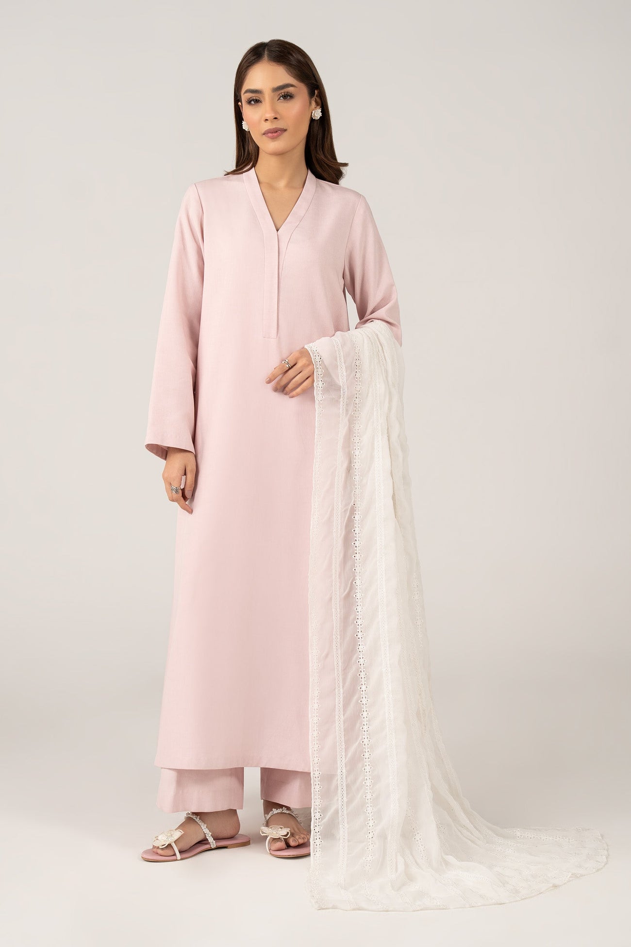 Embroidered Cationic Chiffon Dupatta