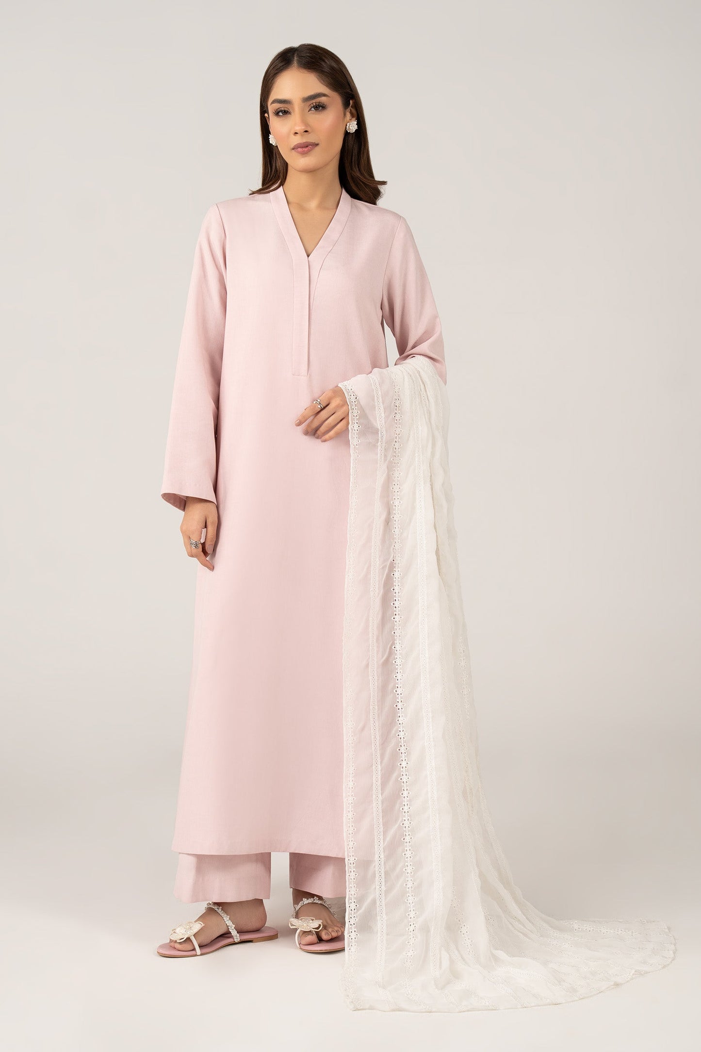 Embroidered Cationic Chiffon Dupatta