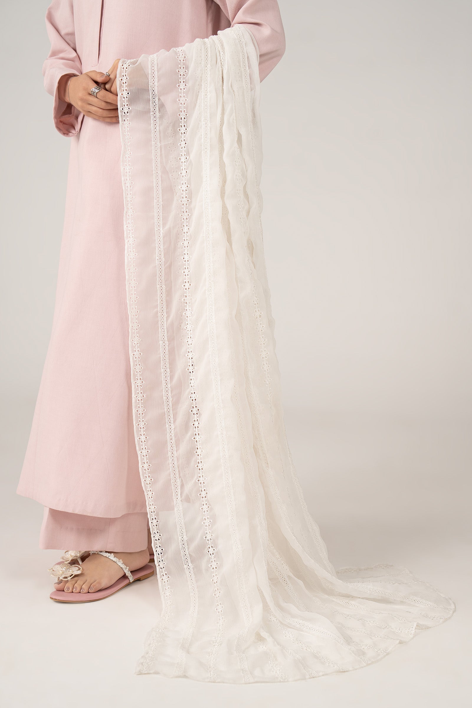 Embroidered Cationic Chiffon Dupatta