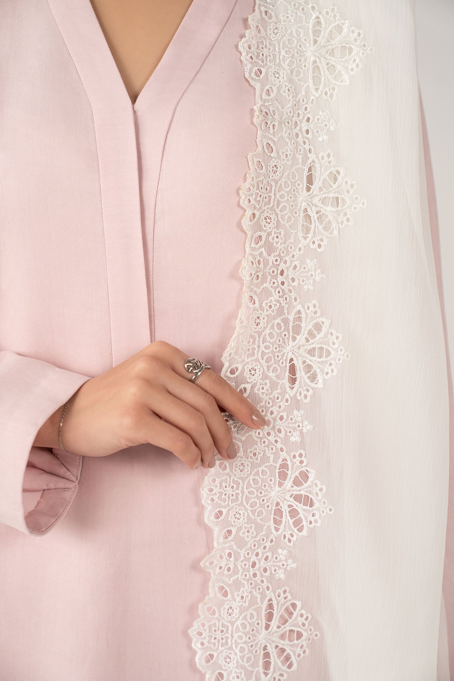 Embroidered Cationic Chiffon Dupatta