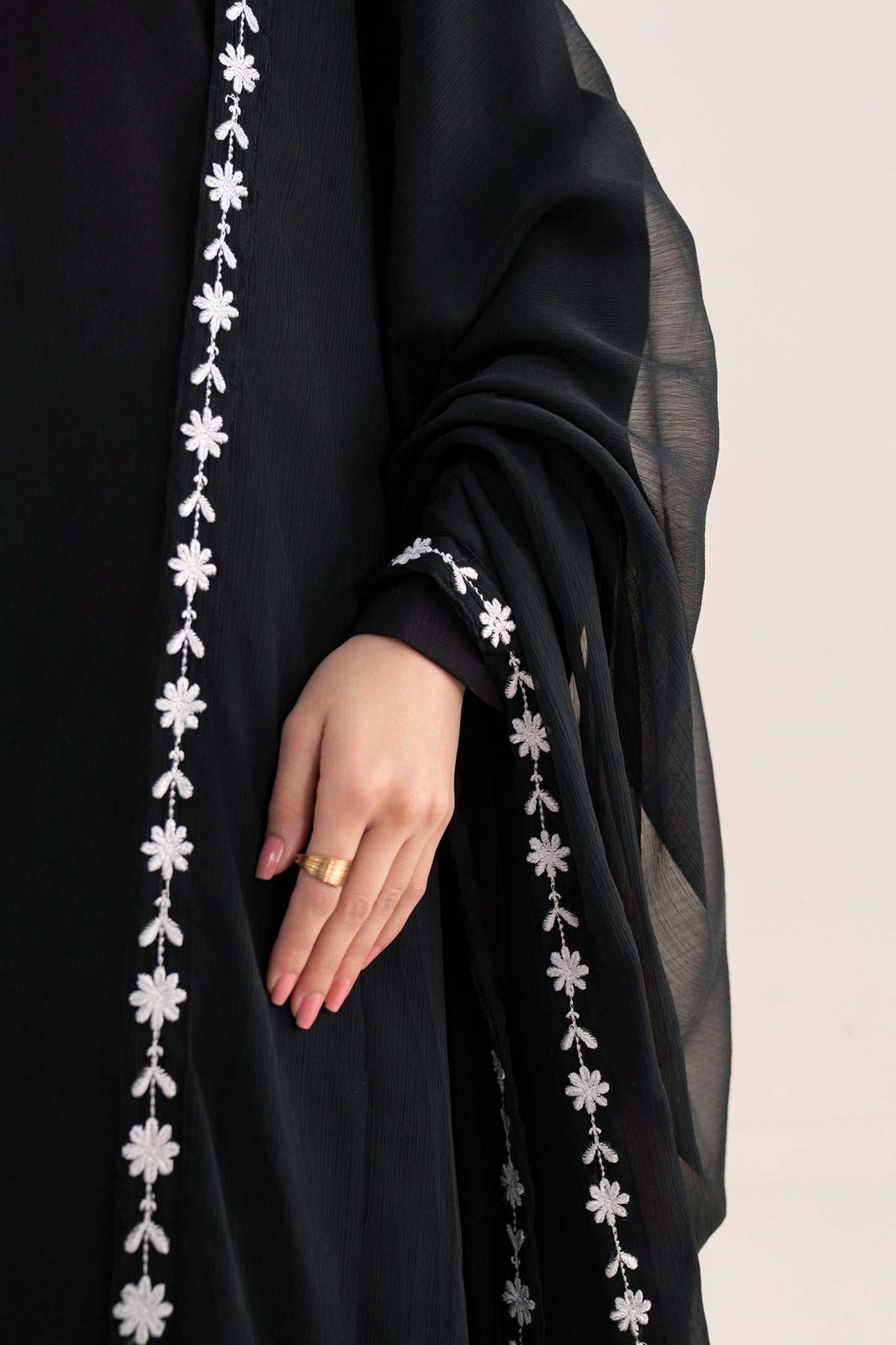Embroidered Chiffon Dupatta