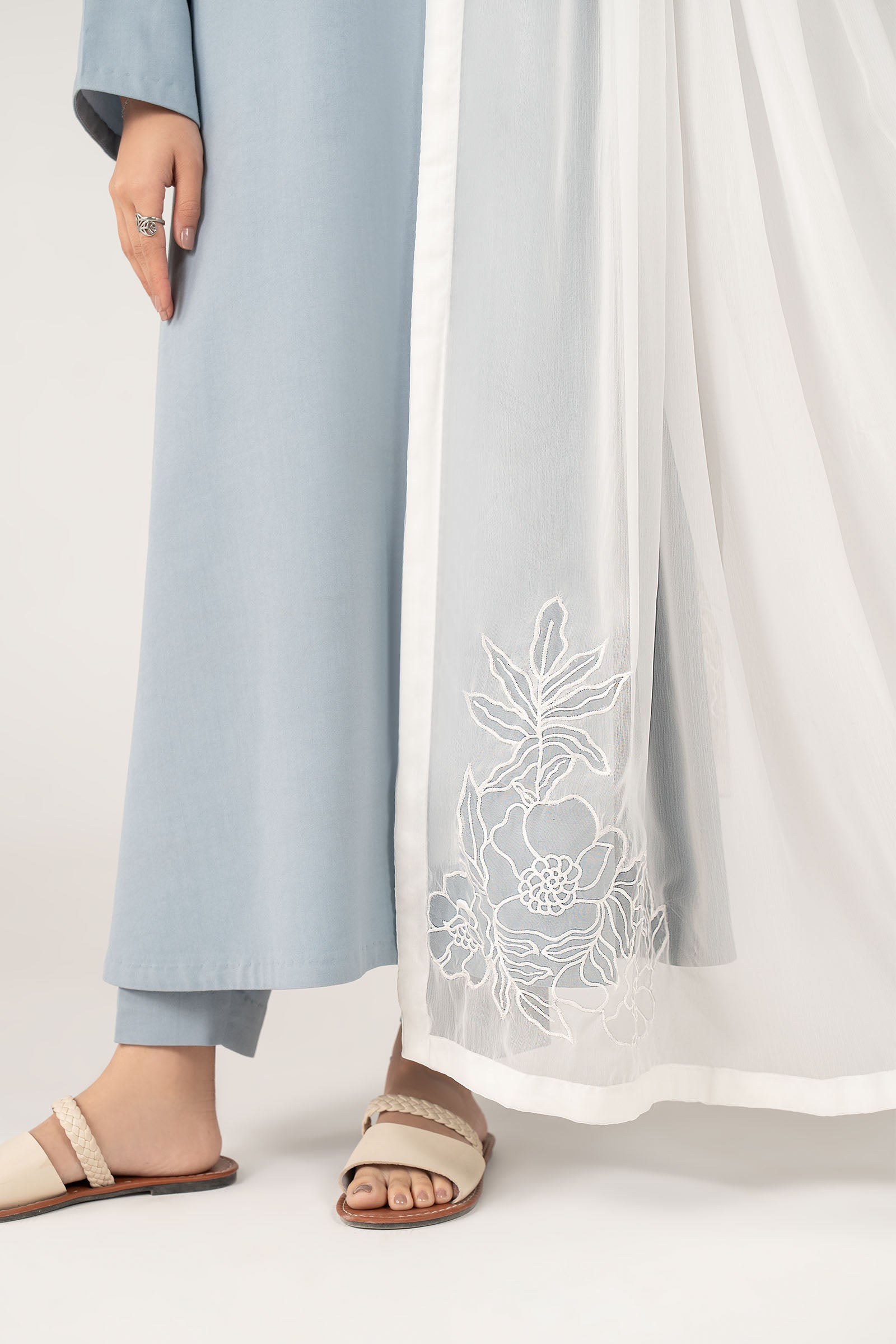 Embroidered Cationic Chiffon Dupatta