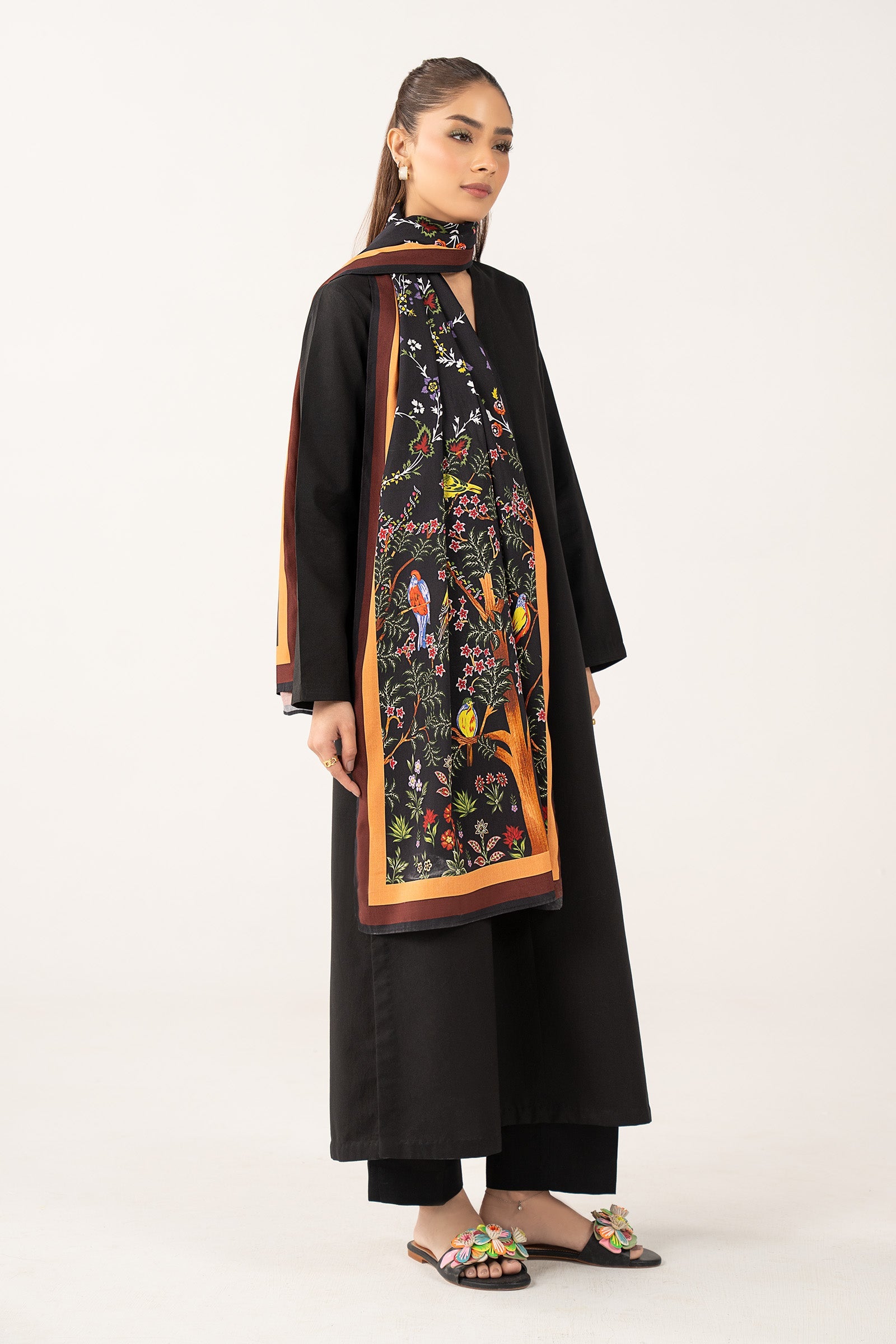 Printed Arabic Lawn Scarf