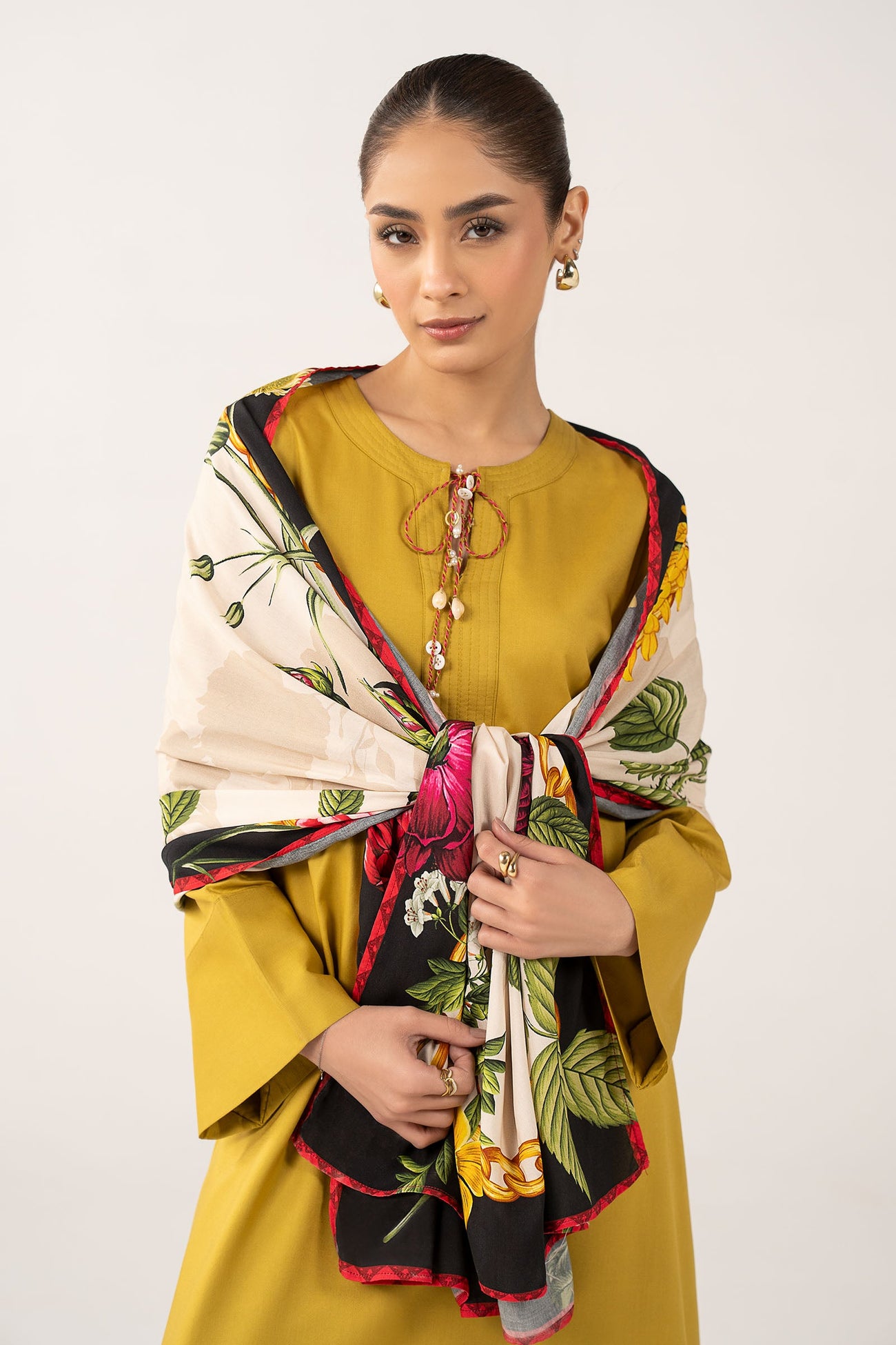 Printed Arabic Lawn Scarf