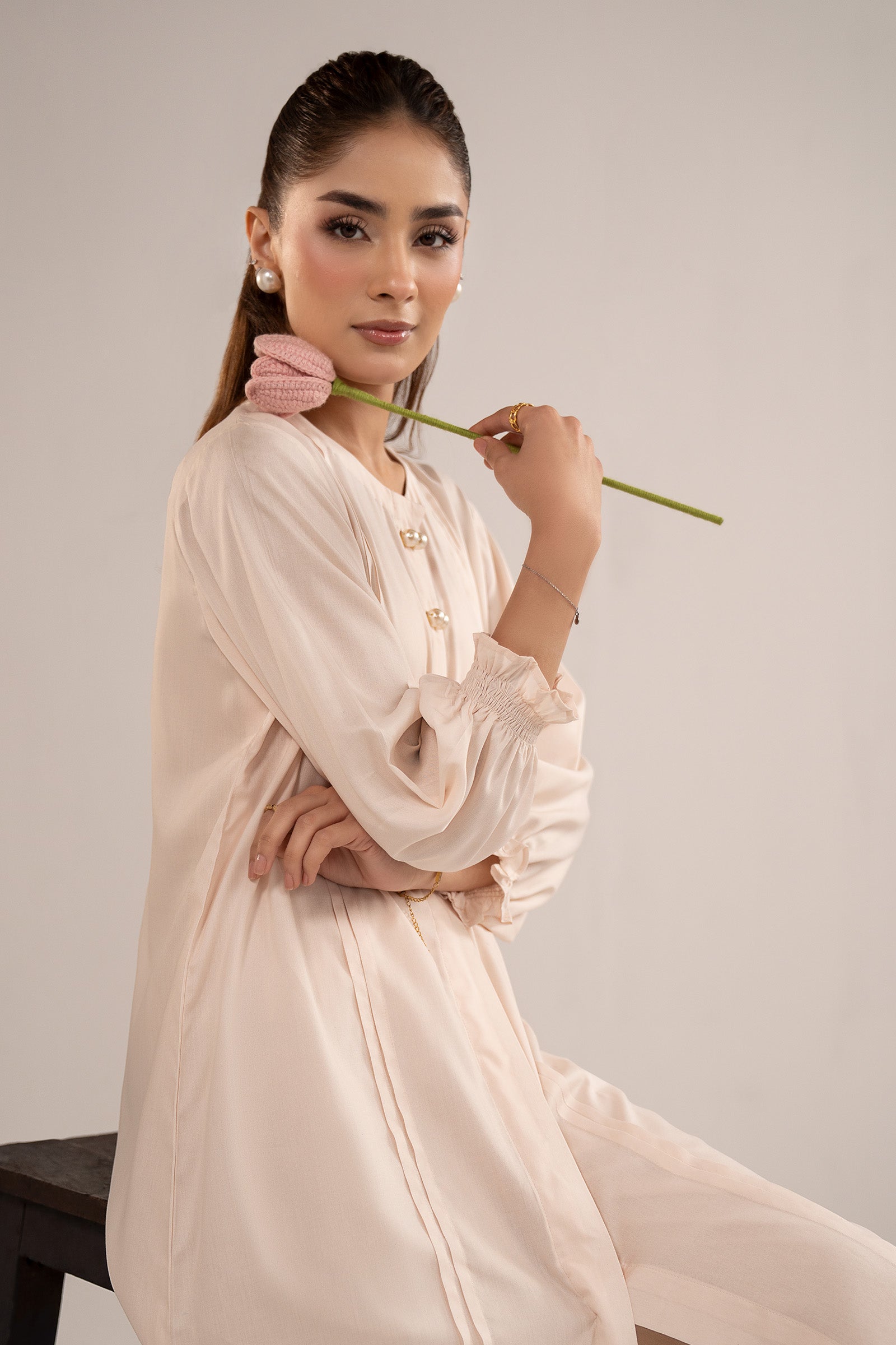 Dyed Arabic Lawn Shirt