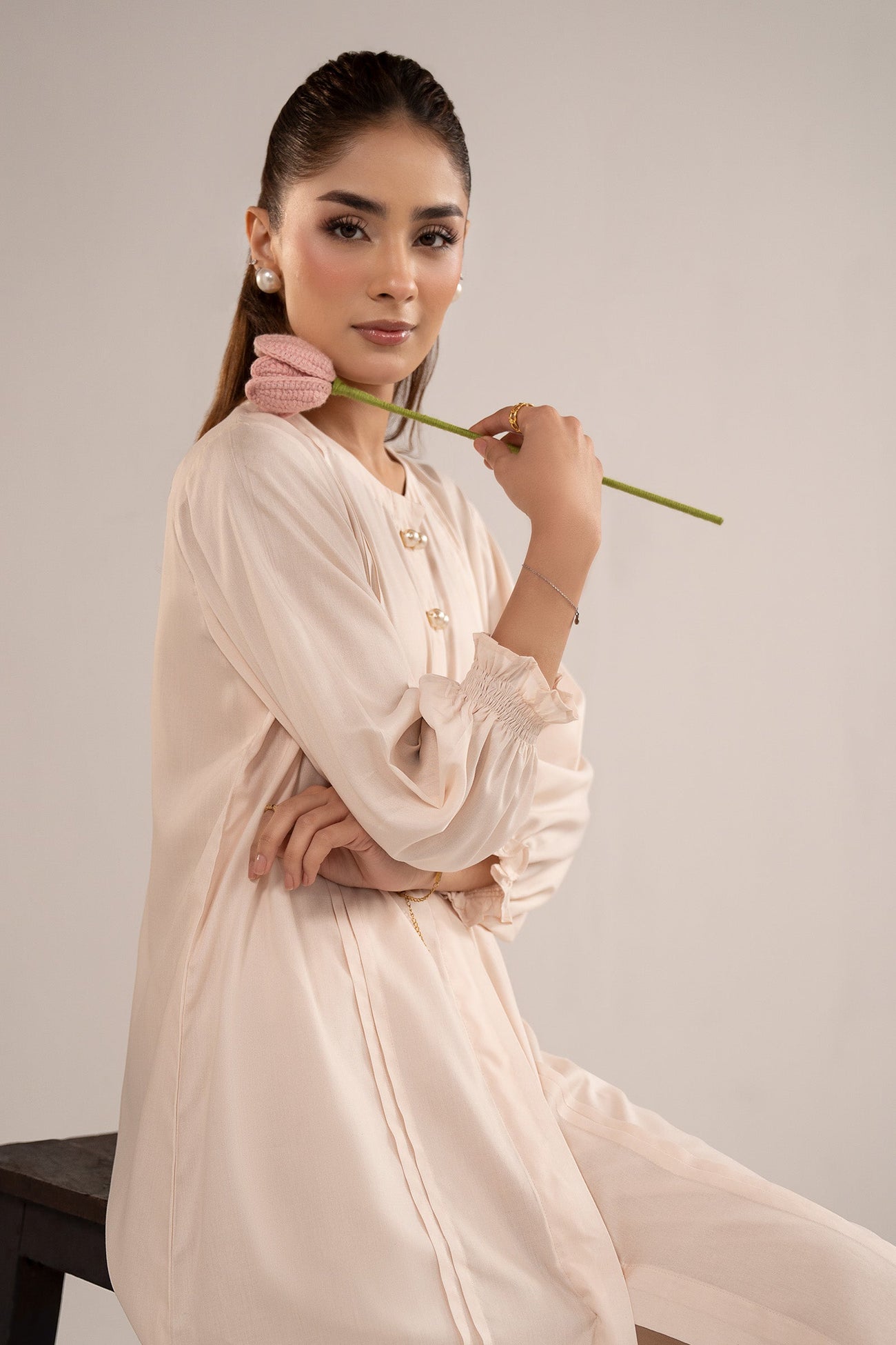 Dyed Arabic Lawn Shirt