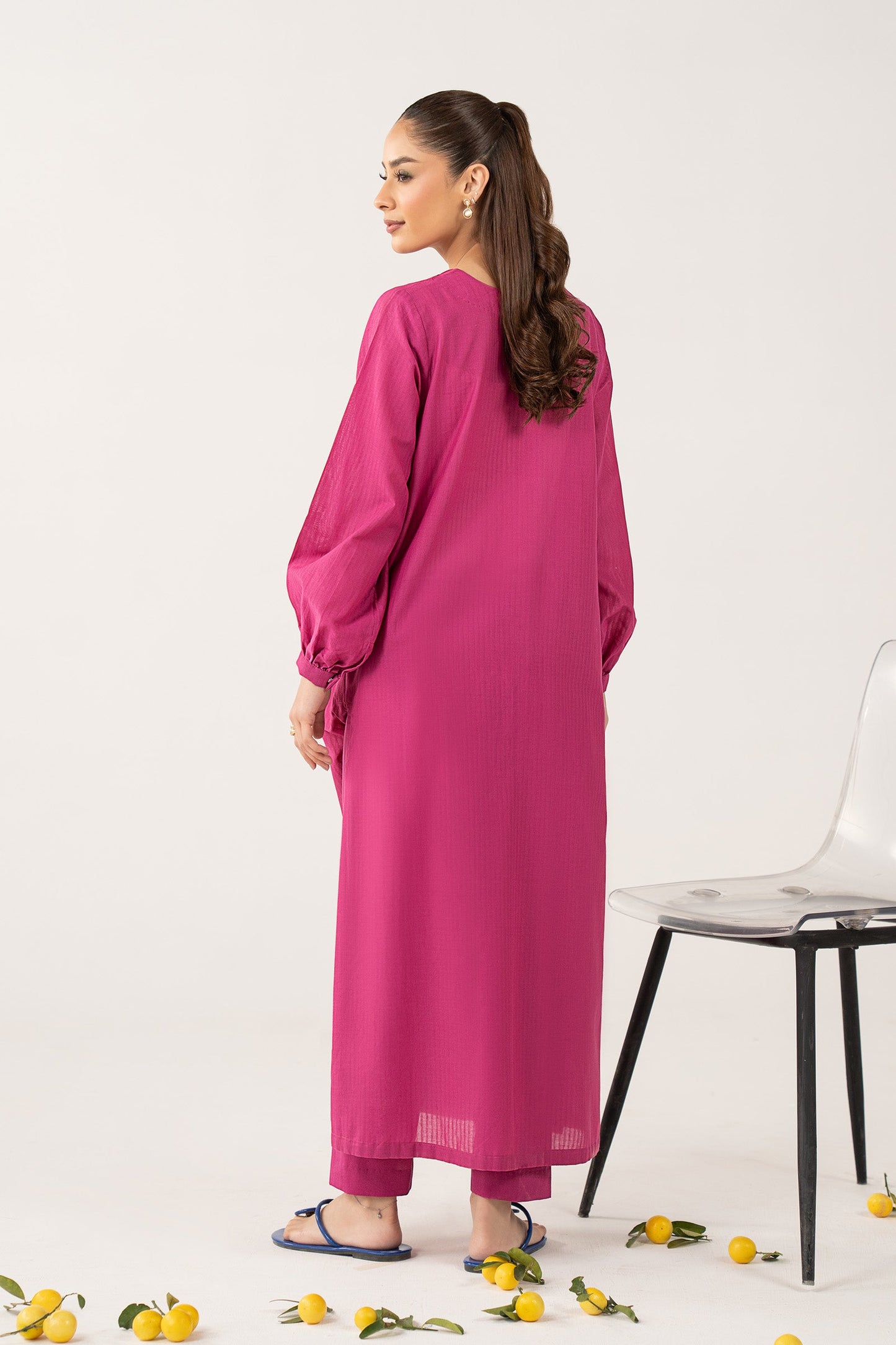 Dyed Pinstripe Cotton Shirt