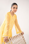 Embroidered Cationic Chiffon Shirt