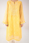 Embroidered Cationic Chiffon Shirt