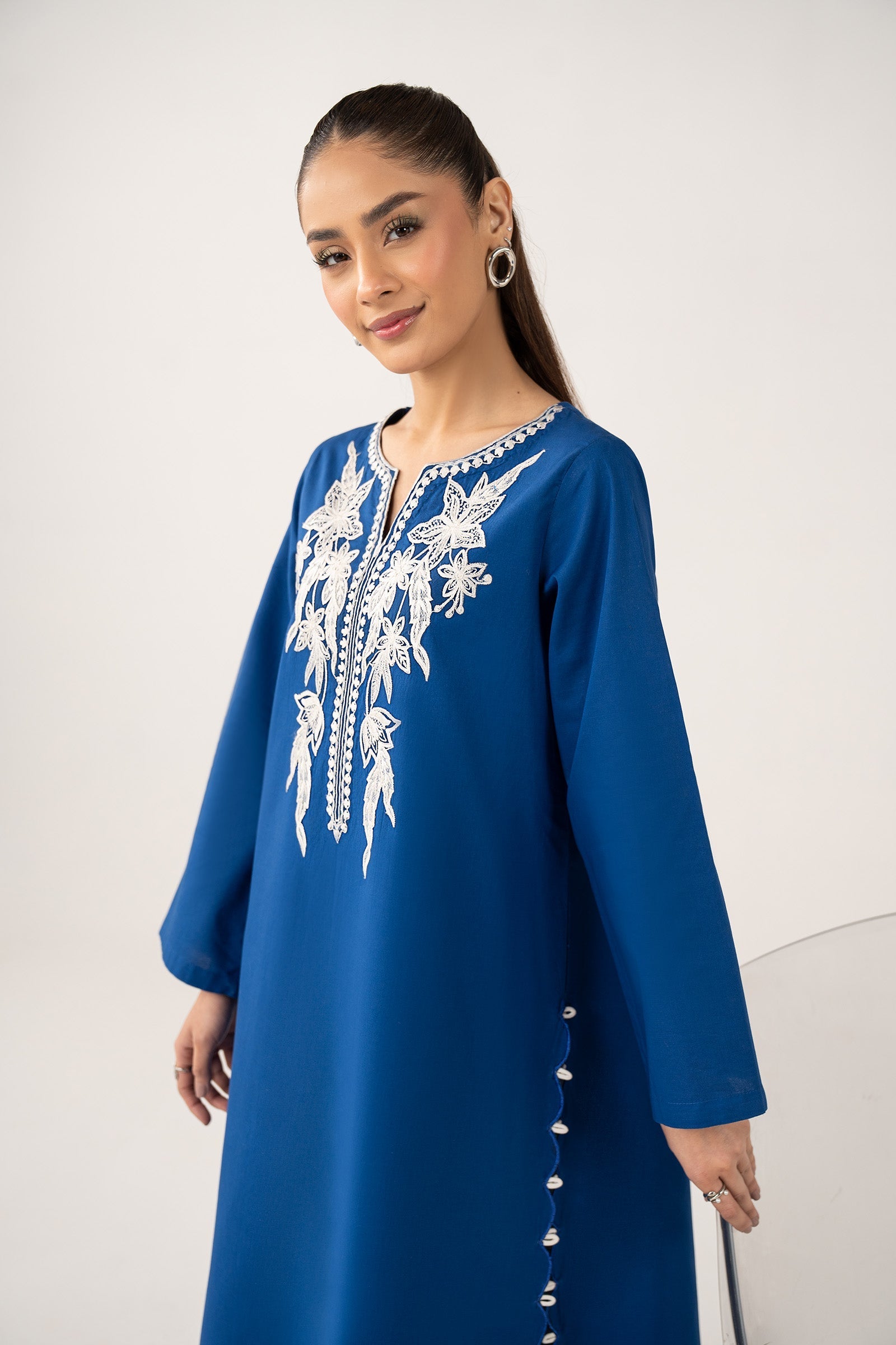 Embroidered Dobby Cotton Shirt