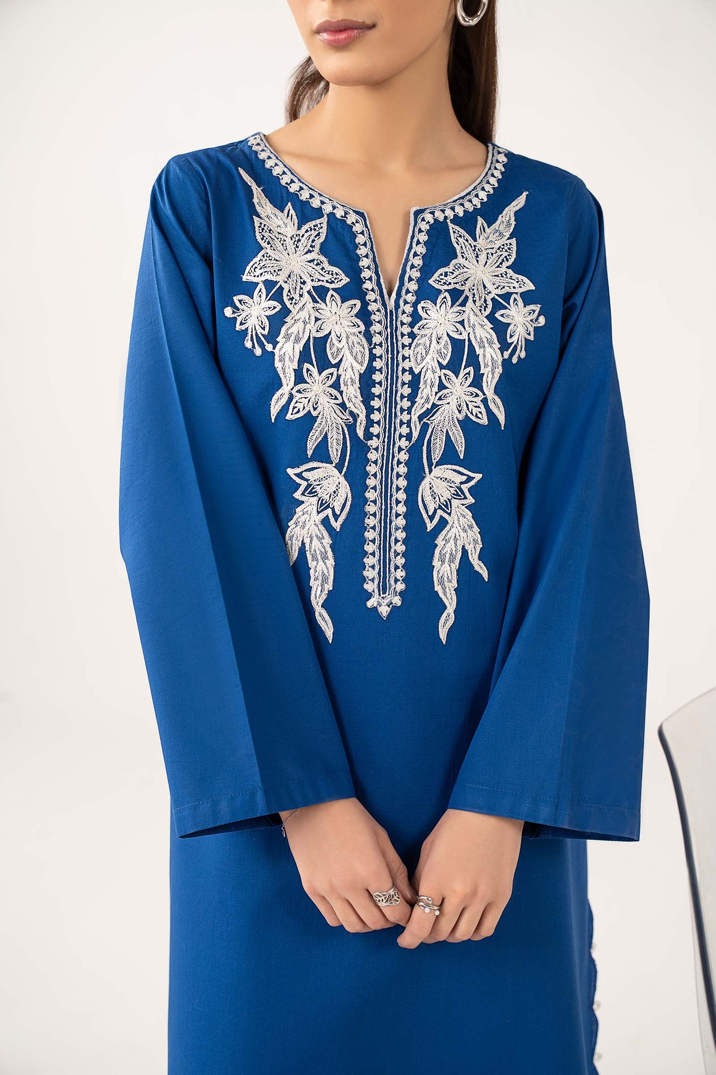 Embroidered Dobby Cotton Shirt