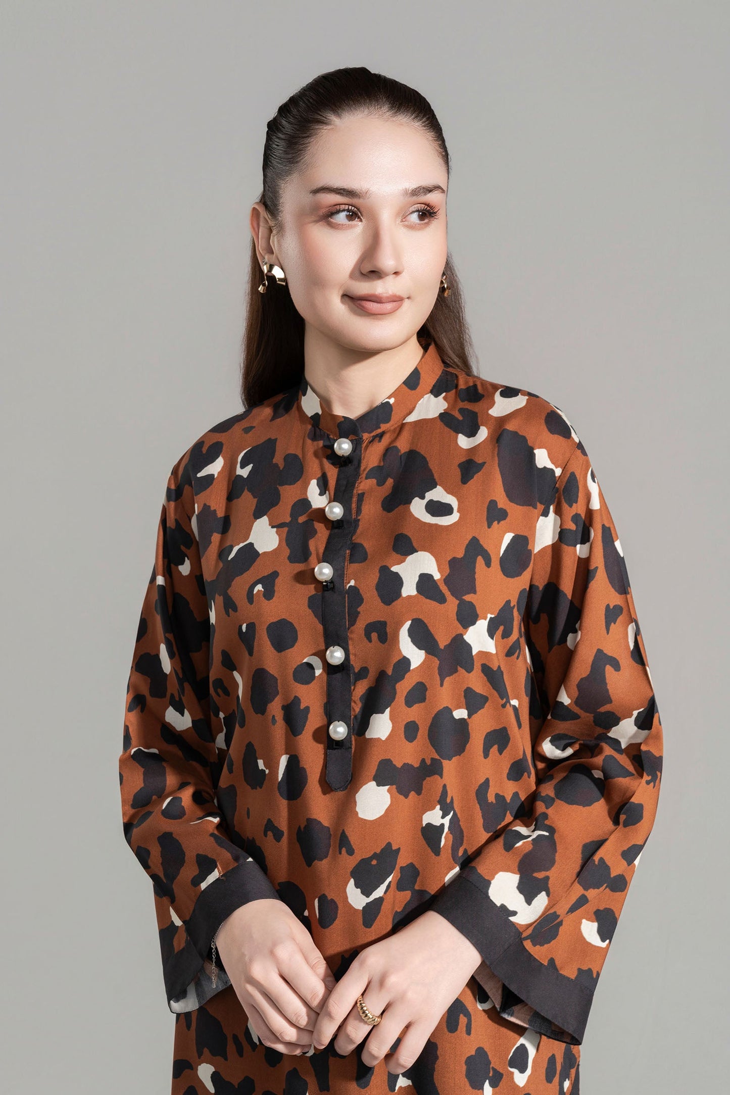 Printed Arabic Lawn Shirt