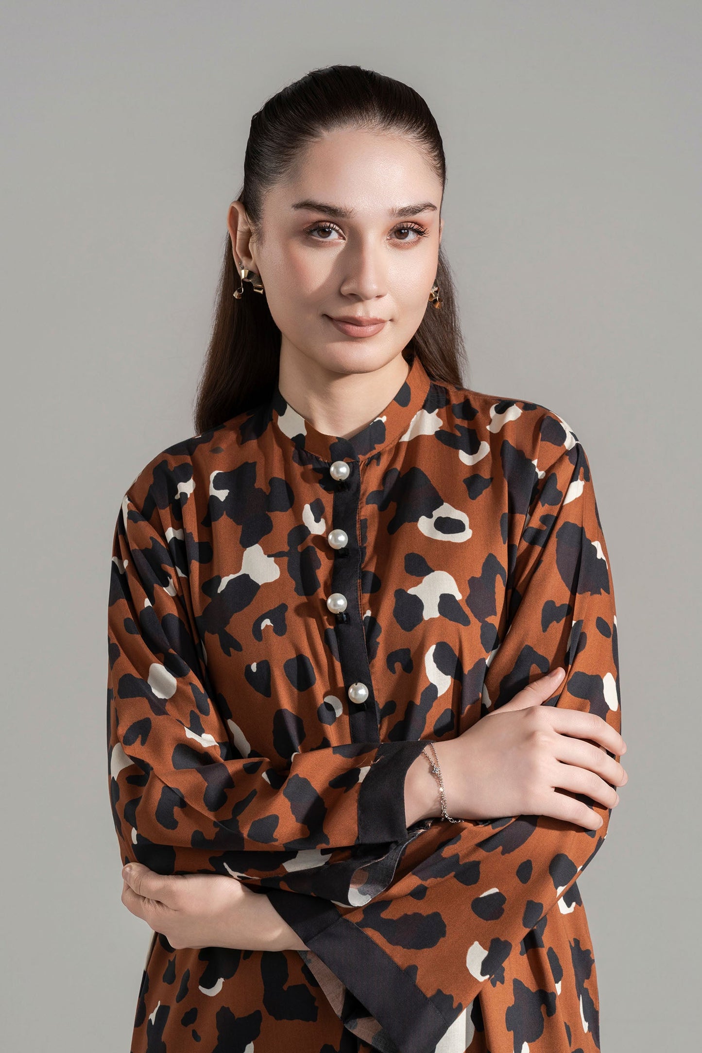Printed Arabic Lawn Shirt