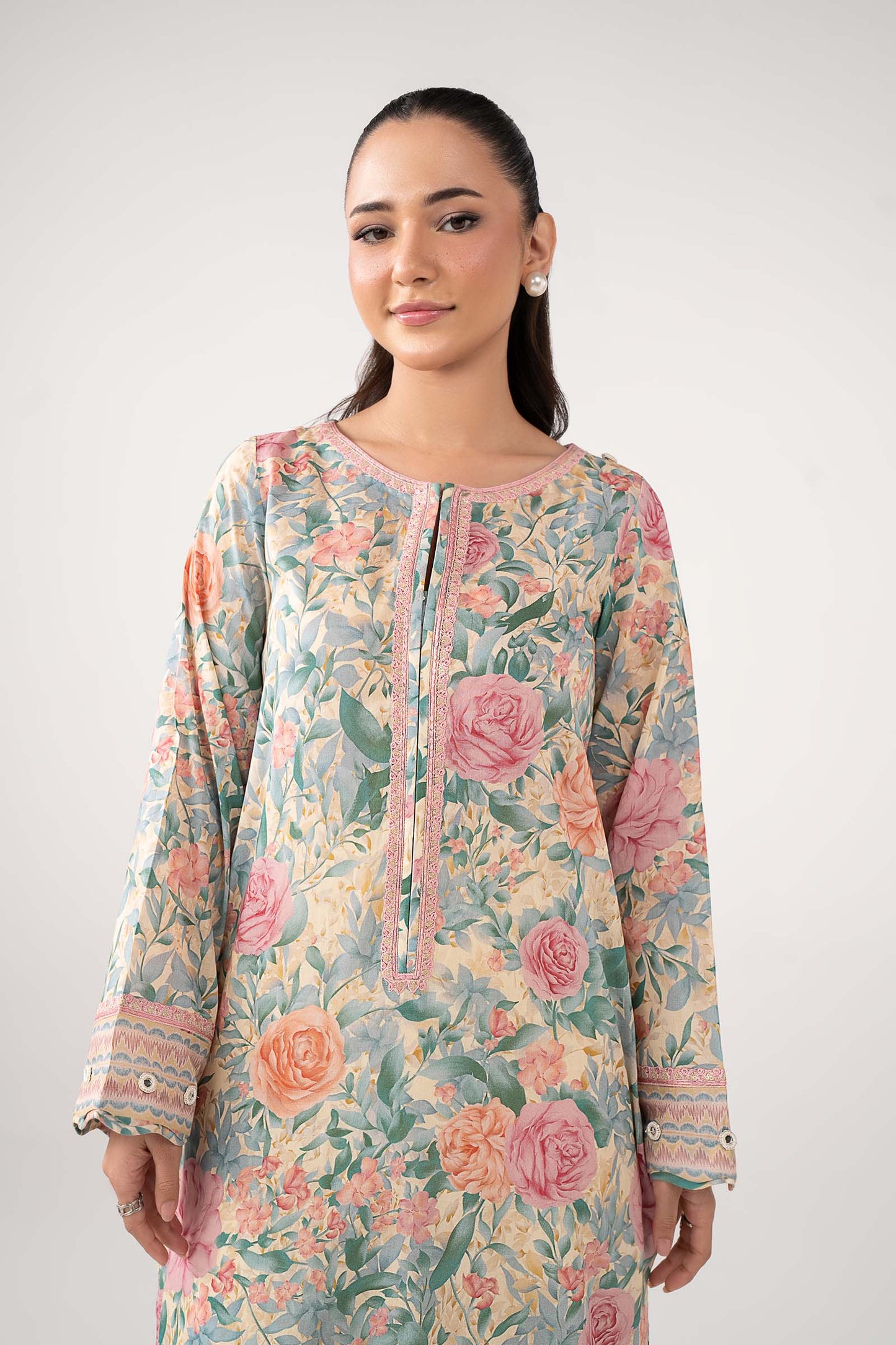 Embroidered Cotton Dobby Shirt