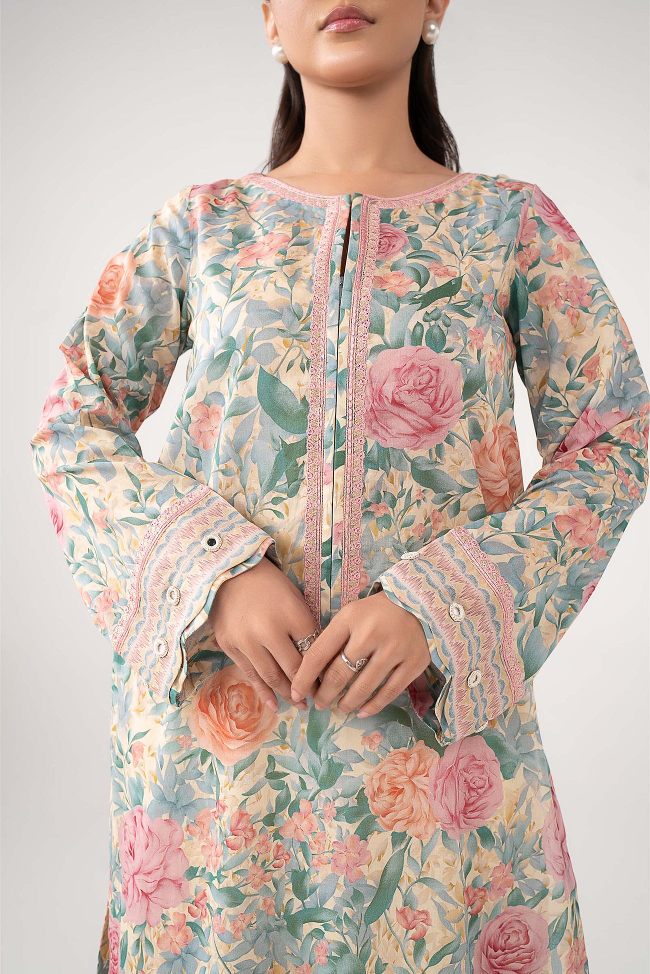 Embroidered Cotton Dobby Shirt